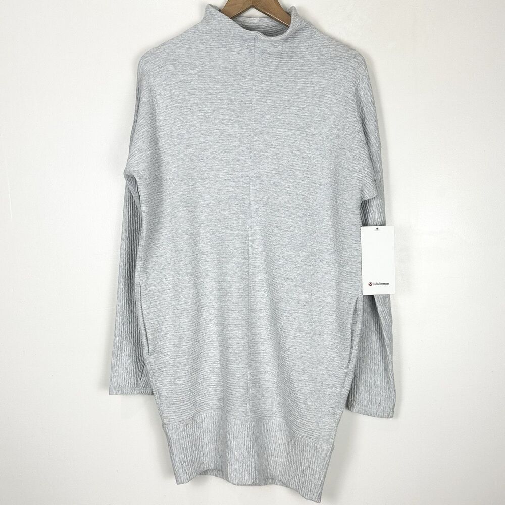 NWT Lululemon Call for Cozy Dress Size 6 Core Ultra Light Gray MSRP $168